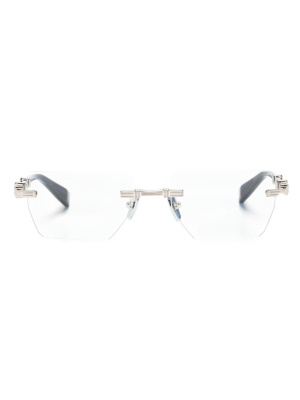 Engraved-logo rectangle-frame glasses, Balmain Eyewear Engraved-logo rectangle-frame glasses
Engraved-logo rectangle-frame glasses, Balmain Eyewear Engraved-logo rectangle-frame glasses