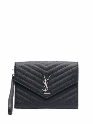 Logo-plaque chevron-quilt clutch bag, Saint Laurent Logo-plaque chevron-quilt clutch bag
Logo-plaque chevron-quilt clutch bag, Saint Laurent Logo-plaque chevron-quilt clutch bag