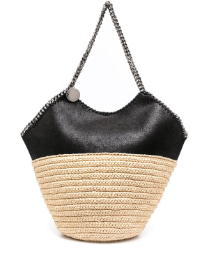 Large Falabella straw panelled shoulder bag, Stella McCartney Large Falabella straw panelled shoulder bag
Large Falabella straw panelled shoulder bag, Stella McCartney Large Falabella straw panelled shoulder bag