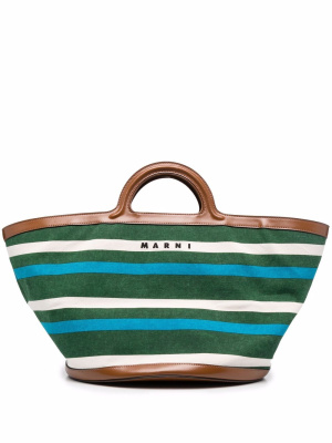 Embroidered-logo striped tote bag, Marni Embroidered-logo striped tote bag
Embroidered-logo striped tote bag, Marni Embroidered-logo striped tote bag