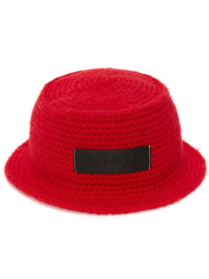 Logo-patch knitted bucket hat, JW Anderson Logo-patch knitted bucket hat
Logo-patch knitted bucket hat, JW Anderson Logo-patch knitted bucket hat