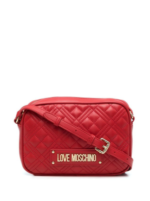 Logo-plaque quilted cross-body bag, Love Moschino Logo-plaque quilted cross-body bag
Logo-plaque quilted cross-body bag, Love Moschino Logo-plaque quilted cross-body bag