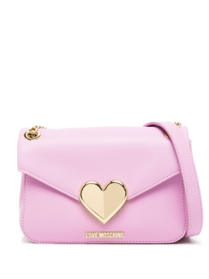 

Love foldover-top leather bag, Love Moschino Love foldover-top leather bag