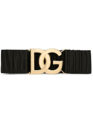 Logo-buckle gathered leather belt, Dolce & Gabbana Logo-buckle gathered leather belt
Logo-buckle gathered leather belt, Dolce & Gabbana Logo-buckle gathered leather belt