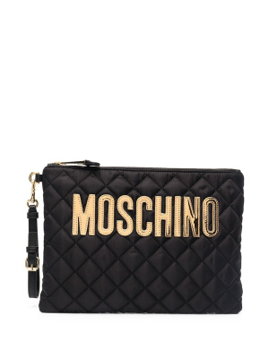 Logo-plaque diamond-quilt clutch bag, Moschino Logo-plaque diamond-quilt clutch bag
Logo-plaque diamond-quilt clutch bag, Moschino Logo-plaque diamond-quilt clutch bag