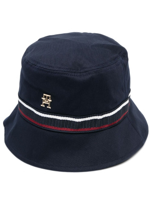 

Monogram-plaque cotton bucket hat, Tommy Hilfiger Monogram-plaque cotton bucket hat
