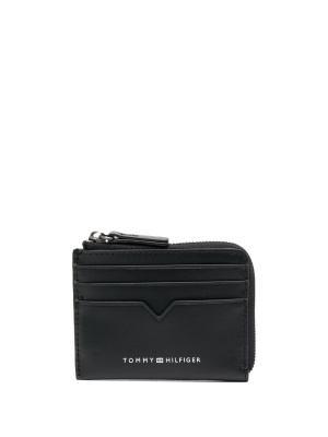 

Logo-print leather cardholder, Tommy Hilfiger Logo-print leather cardholder