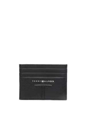

Logo-embossed leather cardholder, Tommy Hilfiger Logo-embossed leather cardholder