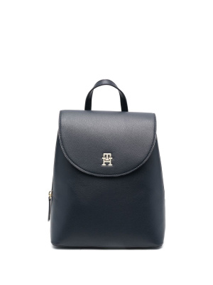 

Monogram-plaque grained backpack, Tommy Hilfiger Monogram-plaque grained backpack