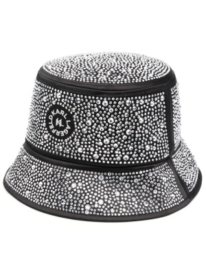 

Crystal-embellished bucket hat, Karl Lagerfeld Crystal-embellished bucket hat