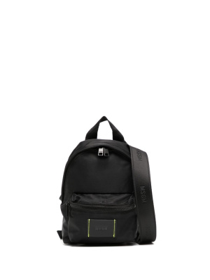 

Logo-patch front-pocket backpack, MSGM Logo-patch front-pocket backpack
