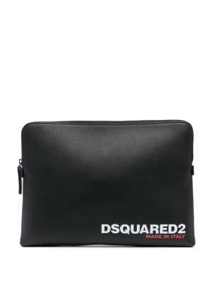 Logo-print leather clutch bag, Dsquared2 Logo-print leather clutch bag
Logo-print leather clutch bag, Dsquared2 Logo-print leather clutch bag