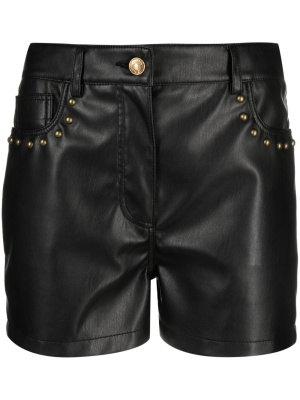 Stud-embellished faux-leather shorts, MOSCHINO JEANS Stud-embellished faux-leather shorts
Stud-embellished faux-leather shorts, MOSCHINO JEANS Stud-embellished faux-leather shorts