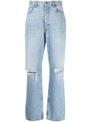 

Ripped-knee straight-leg jeans, ETRO Ripped-knee straight-leg jeans