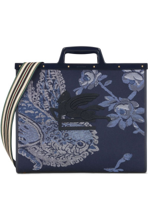 Logo-embroidered jacquard tote bag, ETRO Logo-embroidered jacquard tote bag
Logo-embroidered jacquard tote bag, ETRO Logo-embroidered jacquard tote bag