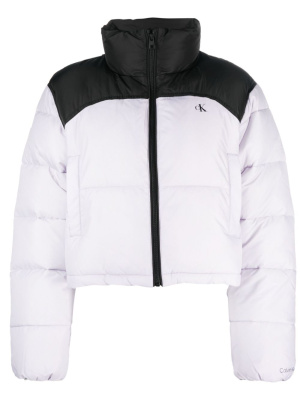 

Colour-block high-neck puffer jacket, Calvin Klein Jeans Colour-block high-neck puffer jacket