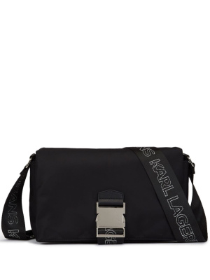 Logo-patch buckled shoulder bag, Karl Lagerfeld Jeans Logo-patch buckled shoulder bag
Logo-patch buckled shoulder bag, Karl Lagerfeld Jeans Logo-patch buckled shoulder bag