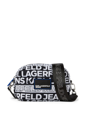Logo-print padded shoulder bag, Karl Lagerfeld Jeans Logo-print padded shoulder bag
Logo-print padded shoulder bag, Karl Lagerfeld Jeans Logo-print padded shoulder bag