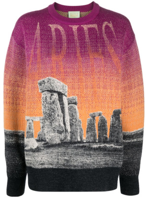Henge illustration-style intarsia jumper, Aries Henge illustration-style intarsia jumper
Henge illustration-style intarsia jumper, Aries Henge illustration-style intarsia jumper