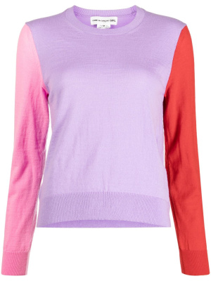 Colour-block crew neck jumper, Comme Des Garçons Girl Colour-block crew neck jumper
Colour-block crew neck jumper, Comme Des Garçons Girl Colour-block crew neck jumper