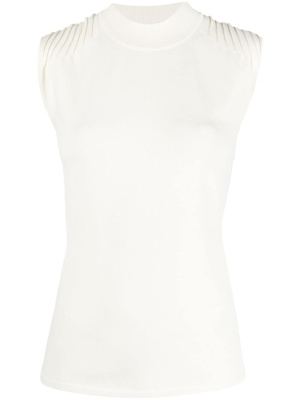 Cut-out sleeveless knitted top, Issey Miyake Cut-out sleeveless knitted top
Cut-out sleeveless knitted top, Issey Miyake Cut-out sleeveless knitted top