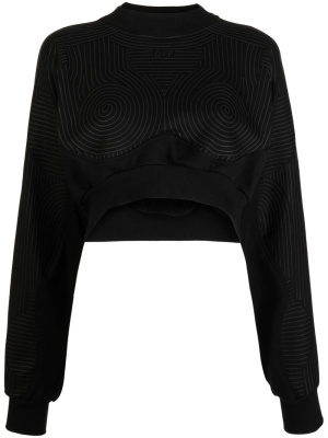 Abstract-print cropped cotton sweatshirt, Off-White Abstract-print cropped cotton sweatshirt
Abstract-print cropped cotton sweatshirt, Off-White Abstract-print cropped cotton sweatshirt