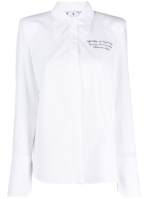 Logo-embroidered long-sleeve shirt, Off-White Logo-embroidered long-sleeve shirt
Logo-embroidered long-sleeve shirt, Off-White Logo-embroidered long-sleeve shirt
