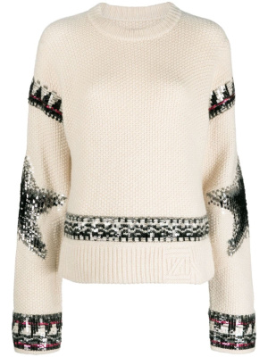 Sequin-embellished cashmere jumper, Zadig&Voltaire Sequin-embellished cashmere jumper
Sequin-embellished cashmere jumper, Zadig&Voltaire Sequin-embellished cashmere jumper