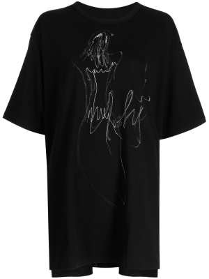Illustration-print short-sleeve T-shirt, Yohji Yamamoto Illustration-print short-sleeve T-shirt
Illustration-print short-sleeve T-shirt, Yohji Yamamoto Illustration-print short-sleeve T-shirt