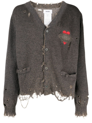 Distressed-effect heart-print cardigan, Doublet Distressed-effect heart-print cardigan
Distressed-effect heart-print cardigan, Doublet Distressed-effect heart-print cardigan