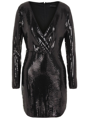 Sequin-embellished V-neck minidress, Armani Exchange Sequin-embellished V-neck minidress
Sequin-embellished V-neck minidress, Armani Exchange Sequin-embellished V-neck minidress