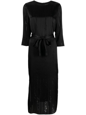Logo-embroidered satin midi dress, Armani Exchange Logo-embroidered satin midi dress
Logo-embroidered satin midi dress, Armani Exchange Logo-embroidered satin midi dress