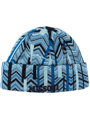 Logo-embroidered chevron-knit beanie, Missoni Logo-embroidered chevron-knit beanie
Logo-embroidered chevron-knit beanie, Missoni Logo-embroidered chevron-knit beanie