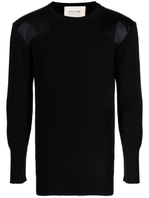 Contrasting-patches ribbed-knit jumper, 1017 ALYX 9SM Contrasting-patches ribbed-knit jumper
Contrasting-patches ribbed-knit jumper, 1017 ALYX 9SM Contrasting-patches ribbed-knit jumper