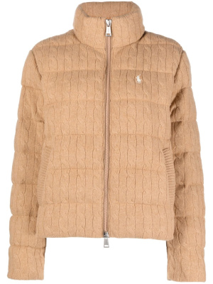 Polo Pony-motif cable-knit quilted jacket, Polo Ralph Lauren Polo Pony-motif cable-knit quilted jacket
Polo Pony-motif cable-knit quilted jacket, Polo Ralph Lauren Polo Pony-motif cable-knit quilted jacket