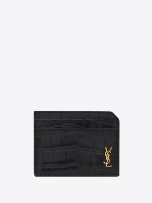 Cassandre crocodile-embossed card holder, Saint Laurent Cassandre crocodile-embossed card holder
Cassandre crocodile-embossed card holder, Saint Laurent Cassandre crocodile-embossed card holder