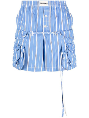 Trivela stripe-print cotton shorts, Jacquemus Trivela stripe-print cotton shorts
Trivela stripe-print cotton shorts, Jacquemus Trivela stripe-print cotton shorts