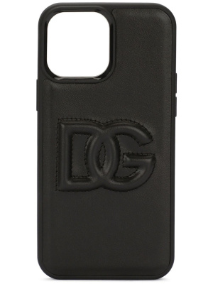 

Embossed-logo leather iPhone case, Dolce & Gabbana Embossed-logo leather iPhone case