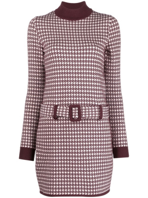 Contrasting-border patterned knitted dress, Moschino Contrasting-border patterned knitted dress
Contrasting-border patterned knitted dress, Moschino Contrasting-border patterned knitted dress