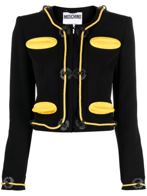 Appliqué-detailing cropped jacket, Moschino Appliqué-detailing cropped jacket
Appliqué-detailing cropped jacket, Moschino Appliqué-detailing cropped jacket