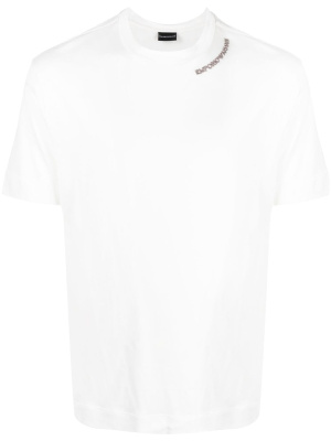 Logo-print short-sleeved T-shirt, Emporio Armani Logo-print short-sleeved T-shirt
Logo-print short-sleeved T-shirt, Emporio Armani Logo-print short-sleeved T-shirt
