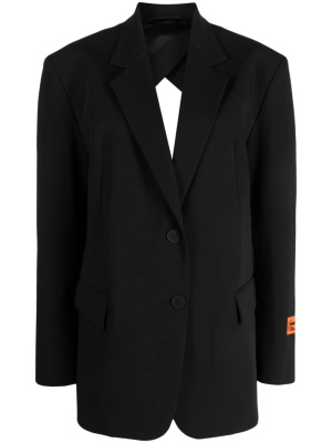Open-back single-breasted blazer, Heron Preston Open-back single-breasted blazer
Open-back single-breasted blazer, Heron Preston Open-back single-breasted blazer