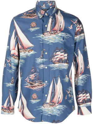 Illustration-print cotton shirt, Polo Ralph Lauren Illustration-print cotton shirt
Illustration-print cotton shirt, Polo Ralph Lauren Illustration-print cotton shirt