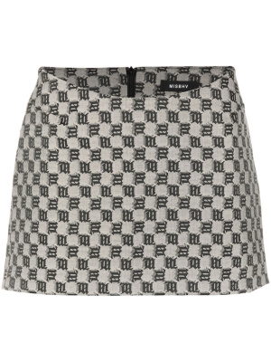 

Monogram-pattern mini skirt, MISBHV Monogram-pattern mini skirt