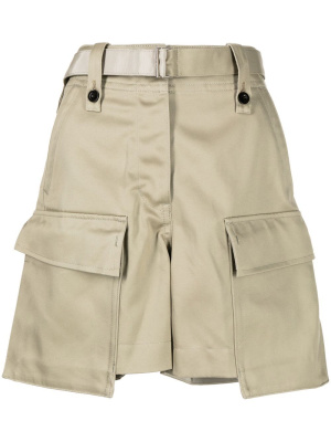 

Belted-waist cargo shorts, Sacai Belted-waist cargo shorts
