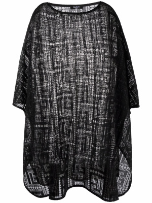 Monogram motif semi-sheer beach dress, Balmain Monogram motif semi-sheer beach dress
Monogram motif semi-sheer beach dress, Balmain Monogram motif semi-sheer beach dress