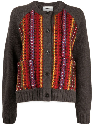 Embroidered-design fine-knit cardigan, YMC Embroidered-design fine-knit cardigan
Embroidered-design fine-knit cardigan, YMC Embroidered-design fine-knit cardigan
