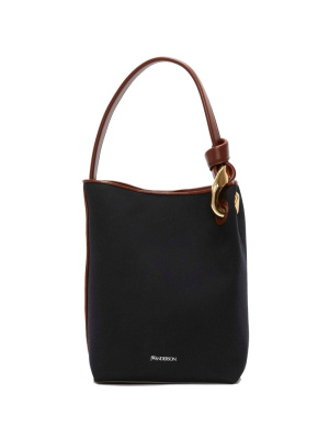 Corner logo-embroidered bucket bag, JW Anderson Corner logo-embroidered bucket bag
Corner logo-embroidered bucket bag, JW Anderson Corner logo-embroidered bucket bag