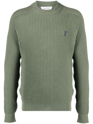 Logo-embroidered virgin-wool jumper, Kiko Kostadinov Logo-embroidered virgin-wool jumper
Logo-embroidered virgin-wool jumper, Kiko Kostadinov Logo-embroidered virgin-wool jumper