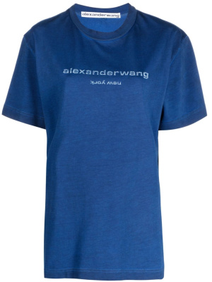 Raised-logo glitter cotton T-shirt, Alexander Wang Raised-logo glitter cotton T-shirt
Raised-logo glitter cotton T-shirt, Alexander Wang Raised-logo glitter cotton T-shirt